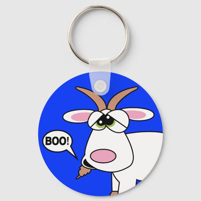Boo! Goat Key Ring (Front)