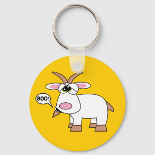 Boo! Goat Key Ring