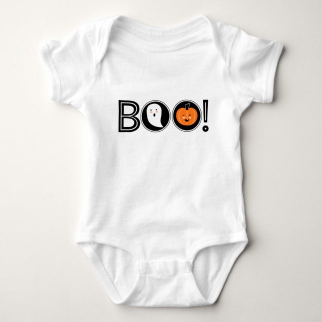 Boo! Halloween Baby Bodysuit (Front)
