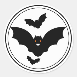 Boo! Halloween Bats Sticker