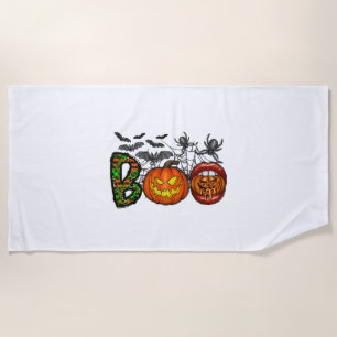 Boo Halloween          Beach Towel