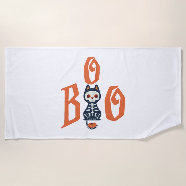 Boo Halloween        Beach Towel (Front)