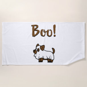 Boo Halloween Beach Towel