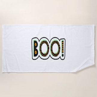 BOO Halloween Beach Towel