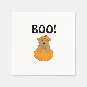Boo Halloween Bear Pumpkin Napkin