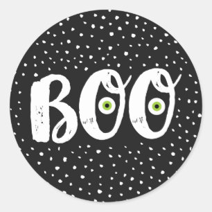 Boo Halloween Classic Round Sticker