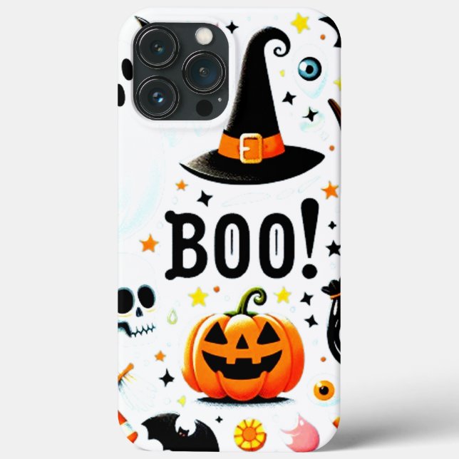 BOO Halloween Collection iPhone-13 Max Case (Back)