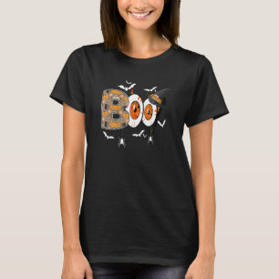 Boo Halloween Costume Spiders Black Cat Pumpkin Wi T-Shirt