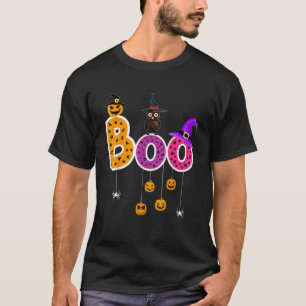 Boo Halloween Costume Spiders Ghosts Pumkin & Witc T-Shirt