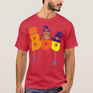 Boo Halloween Costume Spiders Ghosts Pumpkin Witch T-Shirt