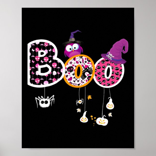 Boo Halloween Costume Spiders  Poster (Front)