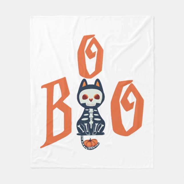 Boo Halloween        Fleece Blanket (Front)