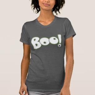 BOO Halloween funny cartoon ghostly lettering T-Shirt