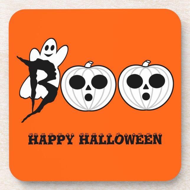 BOO! Halloween Ghost Coasters (Front)
