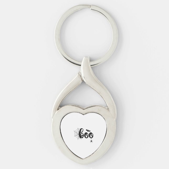 Boo Halloween Ghost Cute Halloween Family Matching Key Ring (Front)