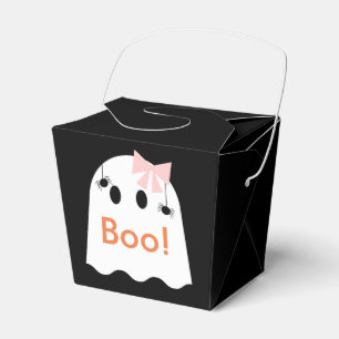 Boo! Halloween Ghost GIrl Black Favour Gift Box