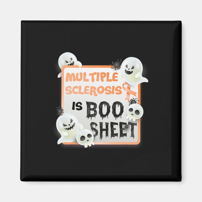 Boo Halloween Ghost Ms Multiple Sclerosis Is Boo S Magnet (Front)