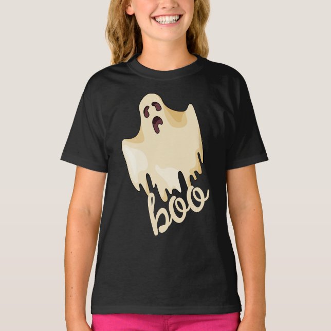Boo, Halloween Ghost Personalised  T-Shirt (Front)