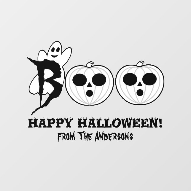 BOO! Halloween Ghost Window Cling (Sheet)
