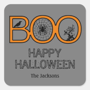 Boo! Halloween Gift Tag Stickers