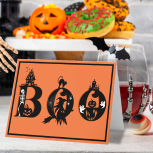 Boo Halloween Holiday Card