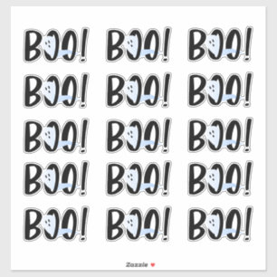 Boo! Halloween Iridescent Ghost Set of 15 Stickers
