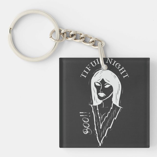 Boo !! Halloween Key Ring (Front)
