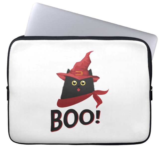 Boo Halloween Laptop Sleeve (Front)