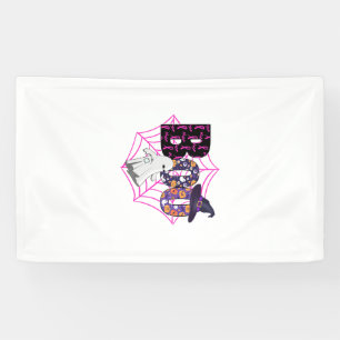 Boo Halloween October Pink Banner