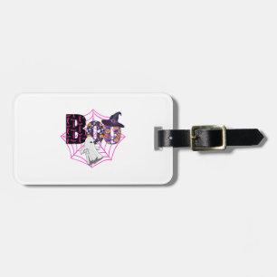 Boo Halloween October Pink Luggage Tag