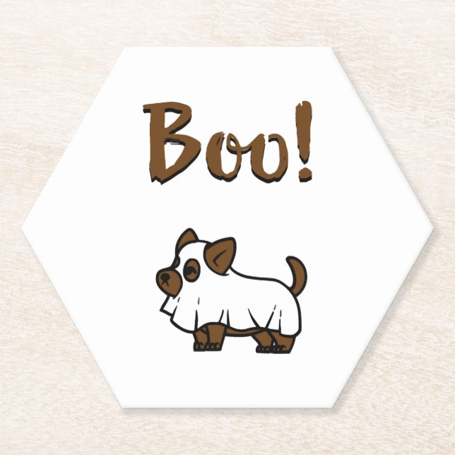 Boo Halloween                Paper Coaster (Front)