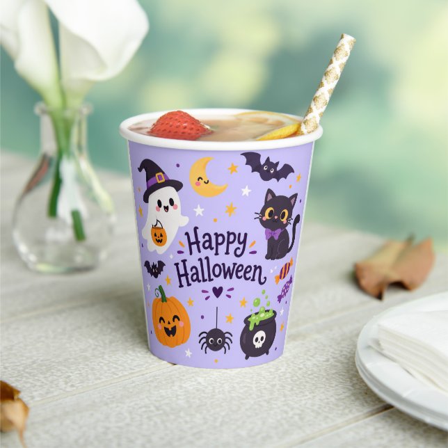 boo halloween paper cups (Insitu)