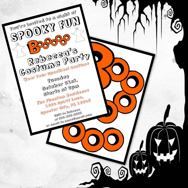 Boo Halloween Party Invitation (Creator Uploaded)