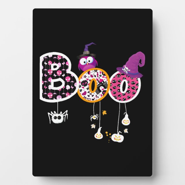 Boo Halloween  Plaque (Front)