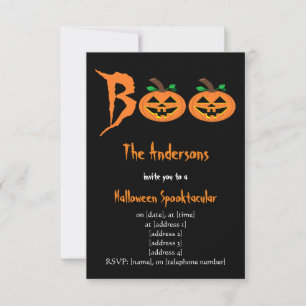 BOO! Halloween Pumpkins Invitation