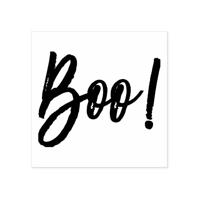 Boo! Halloween Script Modern Stamp (Imprint)