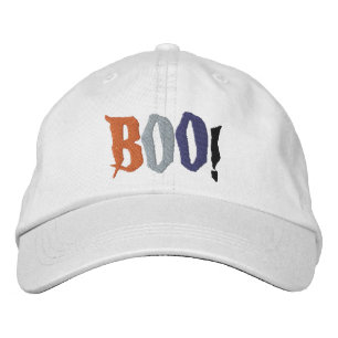 Boo Halloween Spooky Text Embroidered Hat
