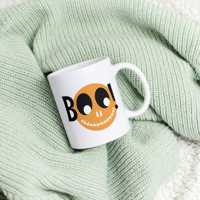 Boo Halloween  Two-Tone Coffee Mug (boo halloween mug)