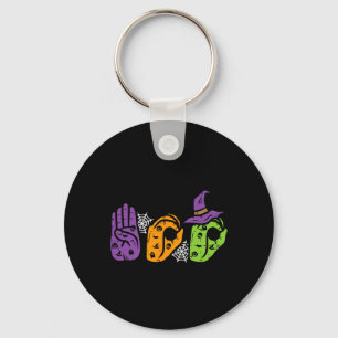 Boo Hands American Sign Language Pride Asl Hallowe Key Ring