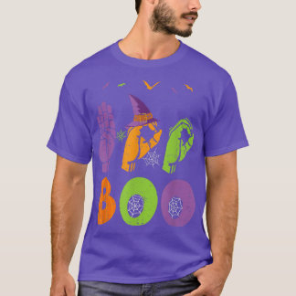 Boo Hands American Sign Language Pride ASL Hallowe T-Shirt