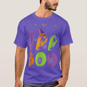 Boo Hands American Sign Language Pride ASL Hallowe T-Shirt