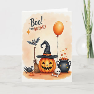 Boo Happy Halloween Card