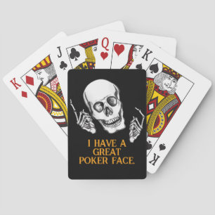 Boo Happy Halloween Funny Skull joking  Playing Cards
