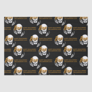 Boo Happy Halloween Funny Skull party Tissue Paper