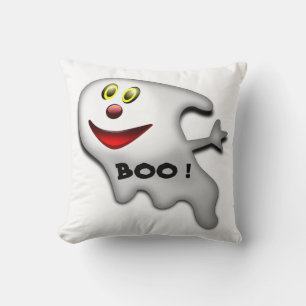 BOO ! HAPPY HALLOWEEN GHOST CUSHION