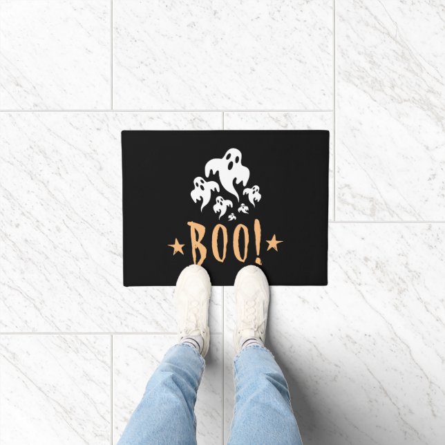 Boo Happy Halloween Personalised Doormat (Indoor)