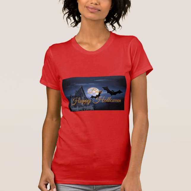 Boo Happy Halloween T-Shirt (Front)