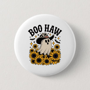 Boo Haw Cow Ghost Western Halloween 6 Cm Round Badge