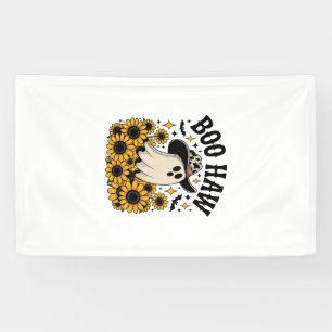 Boo Haw Cow Ghost Western Halloween Banner