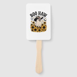 Boo Haw Cow Ghost Western Halloween Hand Fan